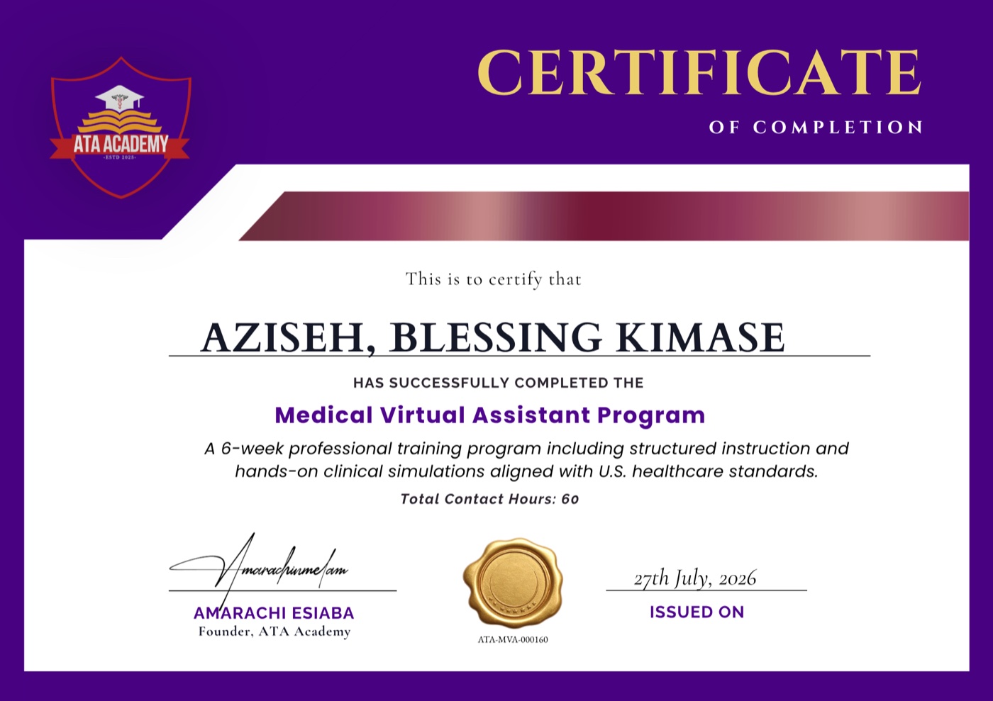Medical Virtual Assistant Certification - ATA Academy